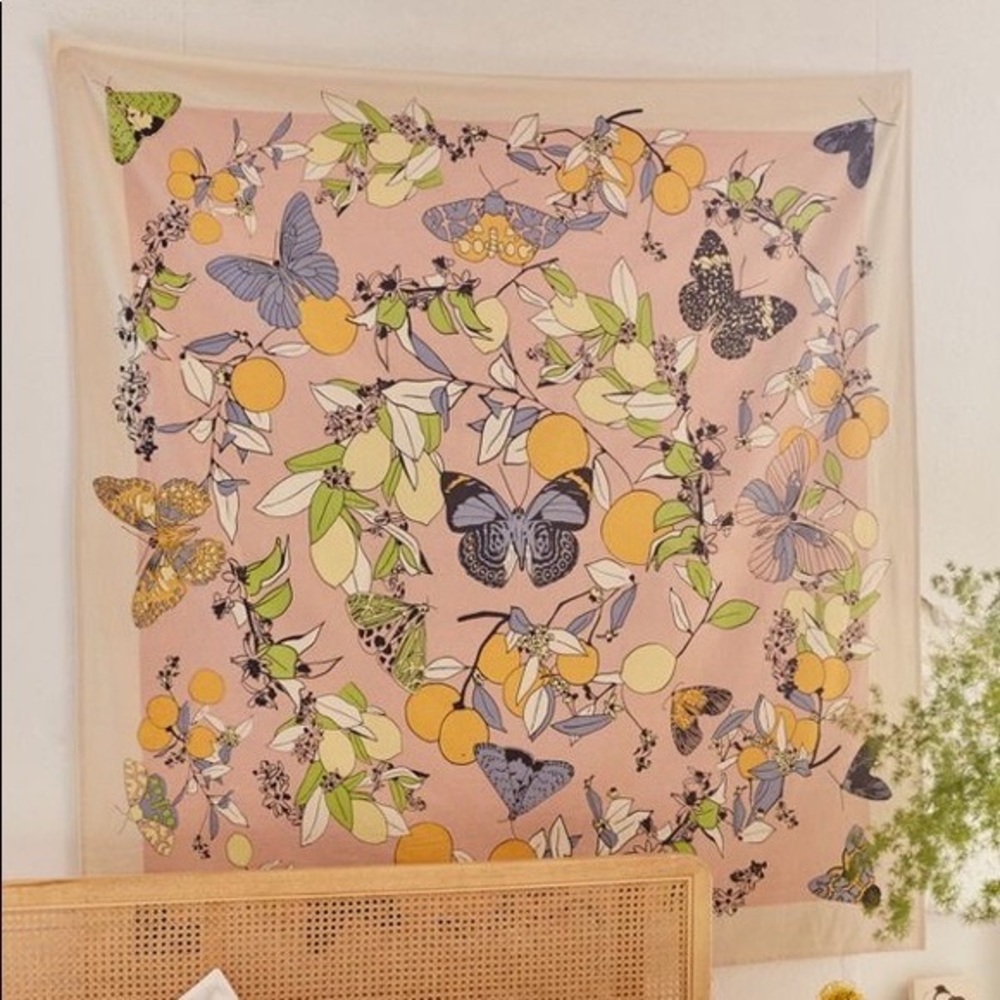 Urban Outfitters Butterfly Drawing Tapestry